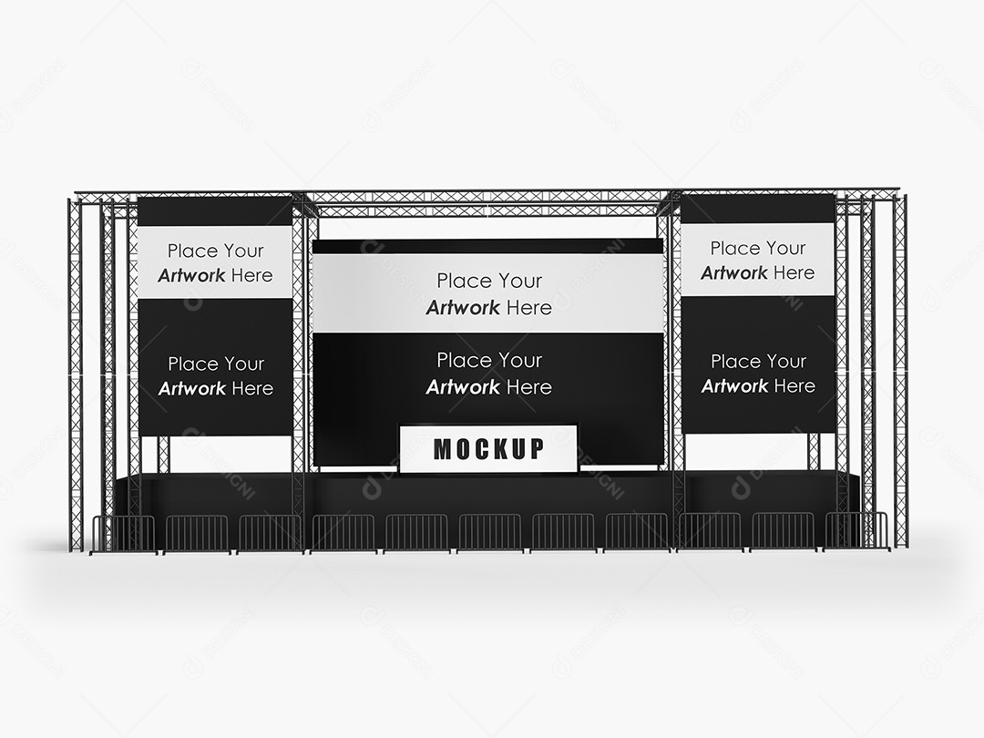 Palco com Telas Mockup PSD Editável