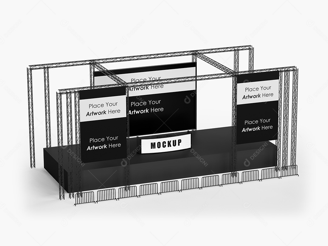 Palco com Telas Mockup PSD Editável