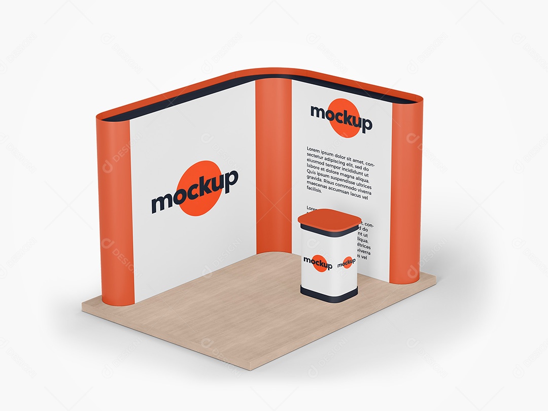 Stand para Exibição Mockup PSD Editável