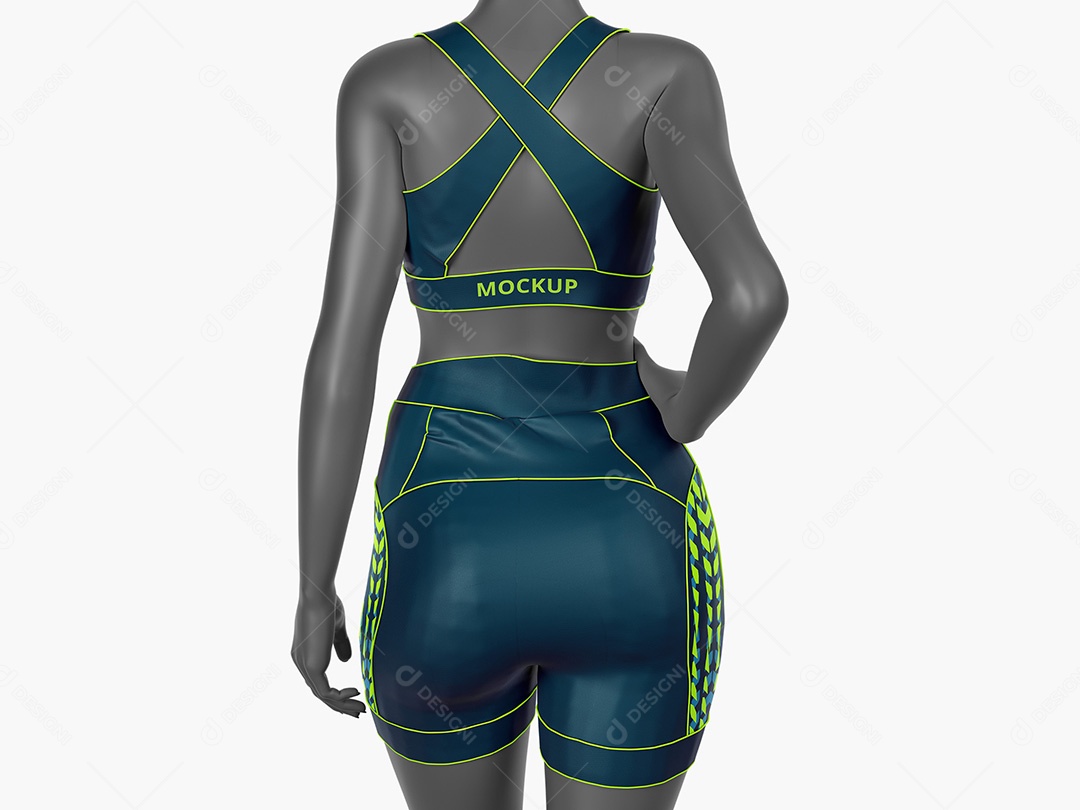 Conjunto de Ciclismo Mockup PSD Editável