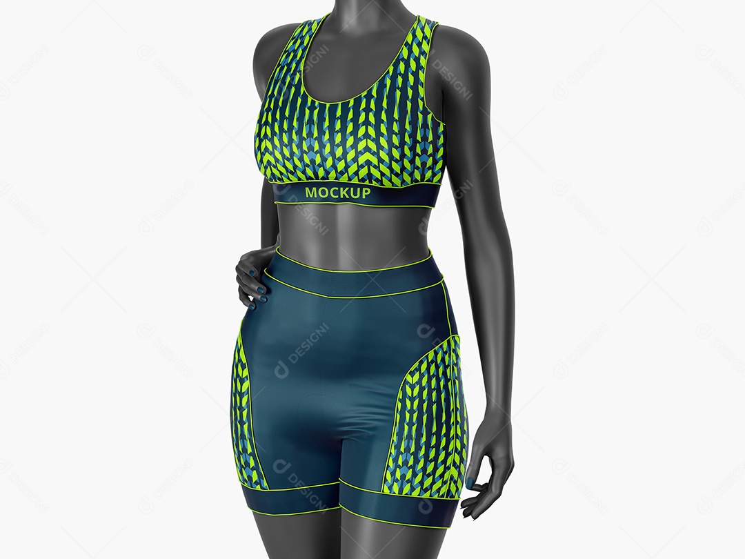 Conjunto de Ciclismo Mockup PSD Editável