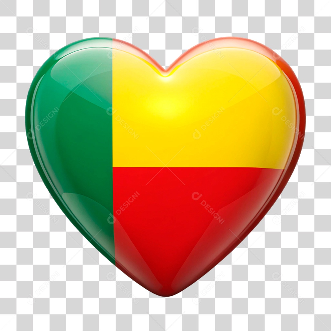 Coração Colorido PNG Transparente