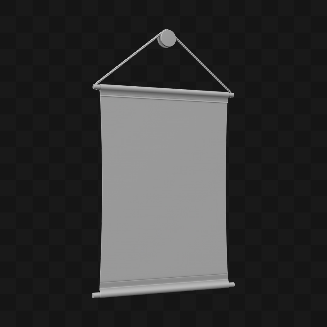 Cartaz de Tecido - Modelo 3D