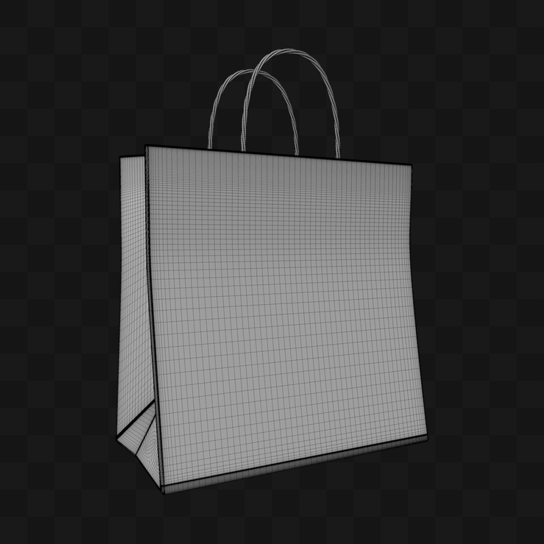 Sacola de Papel - Modelo 3D