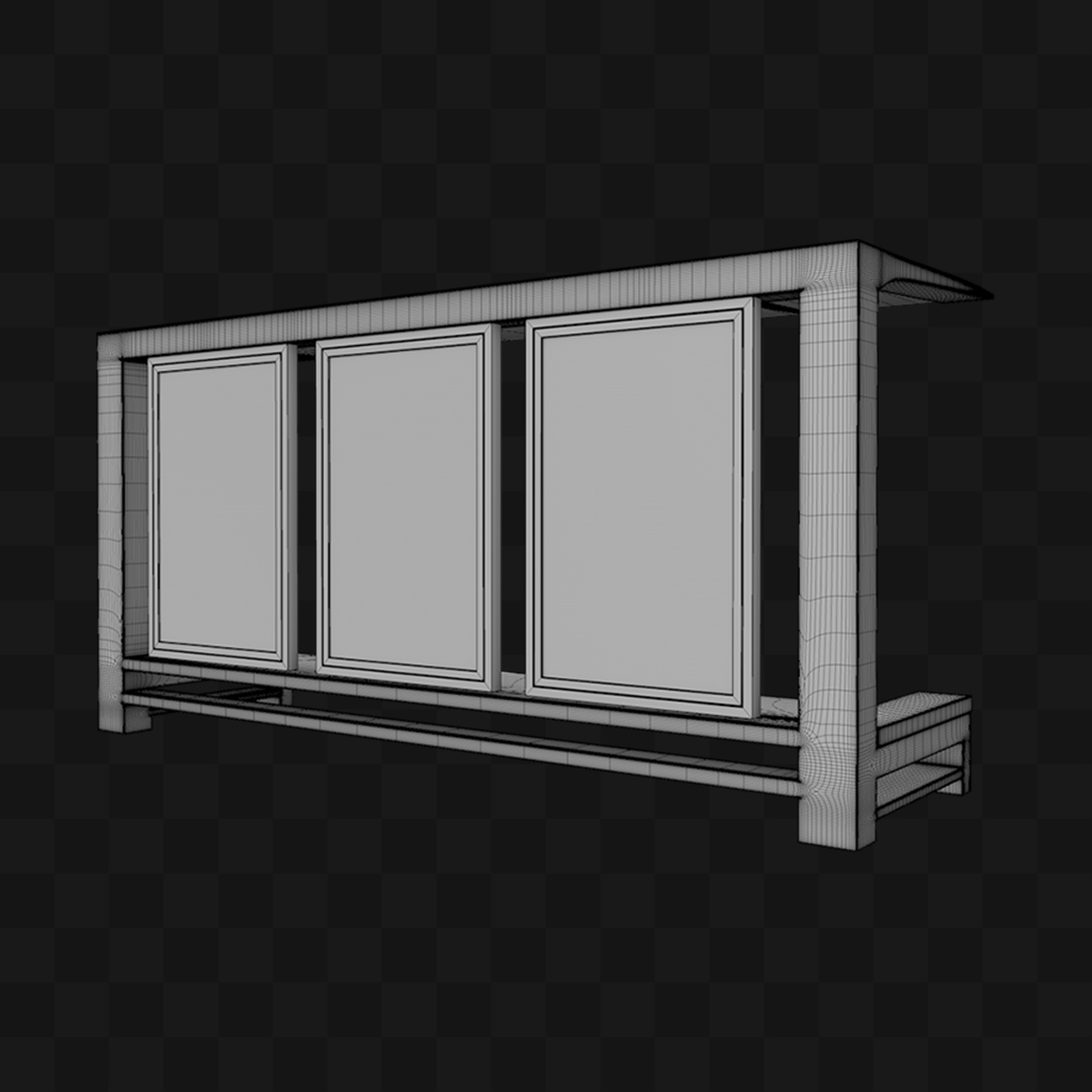 Totem Ponto de Ônibus - Modelo 3D