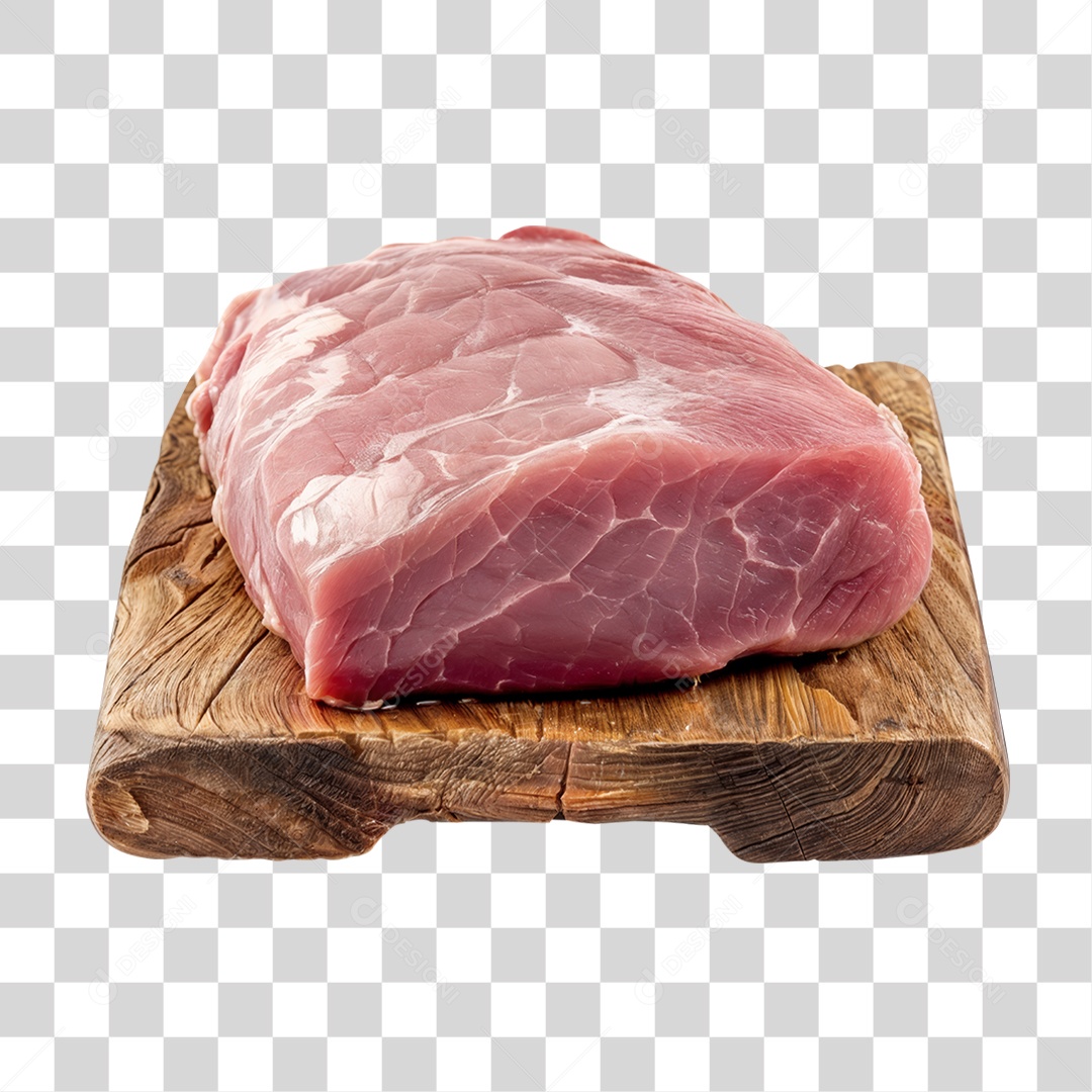 Cortes de Carne em Tábua de Madeira PNG Transparente