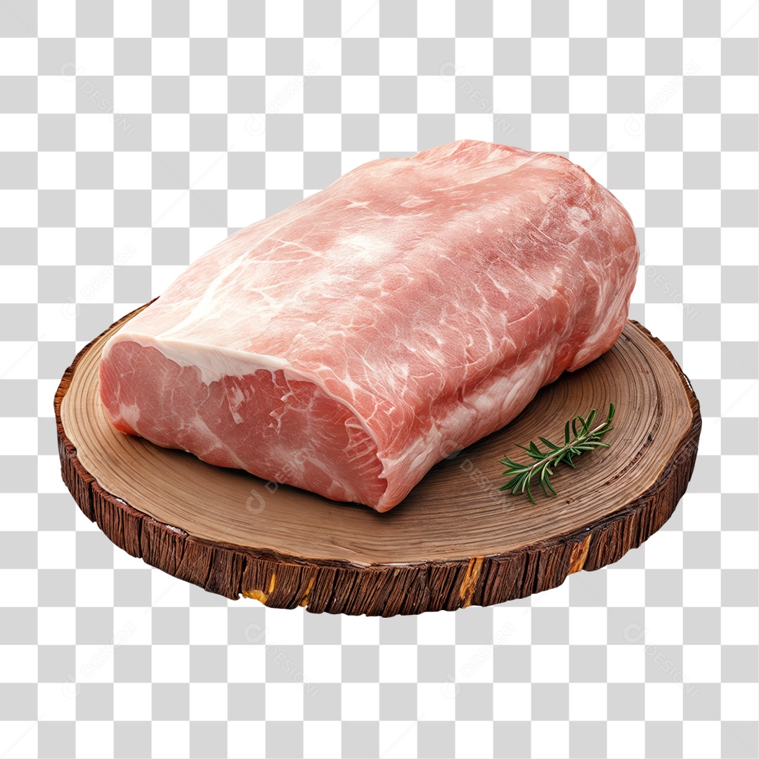 Cortes de Carne em Tábua de Madeira PNG Transparente