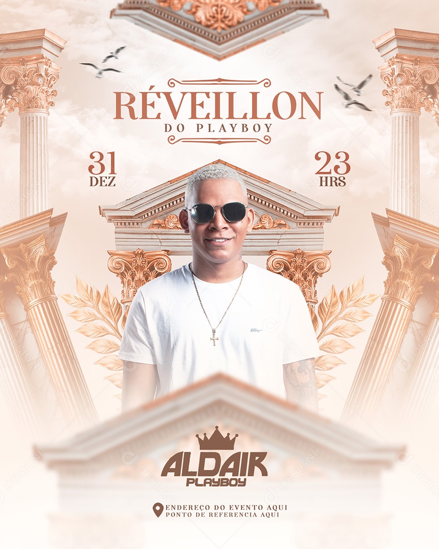 Flyer Réveillon Shows Social Media PSD Editável