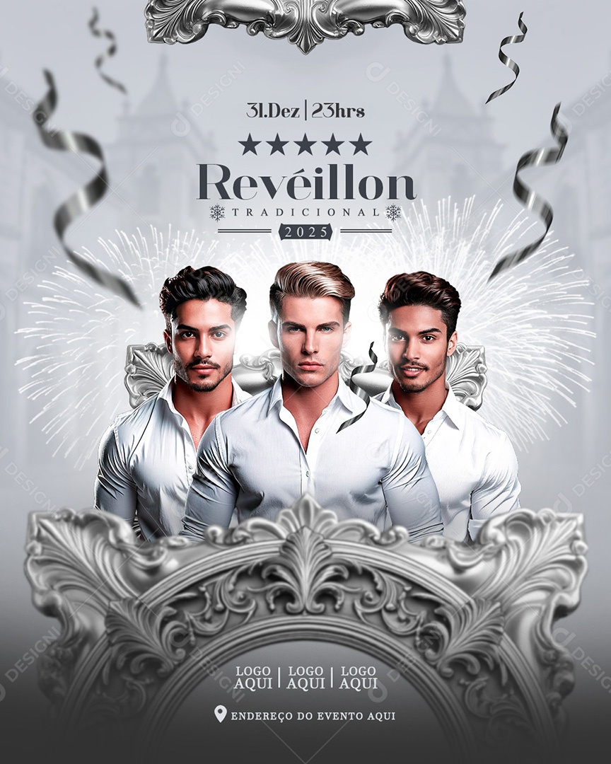 Flyer Réveillon Shows Social Media PSD Editável
