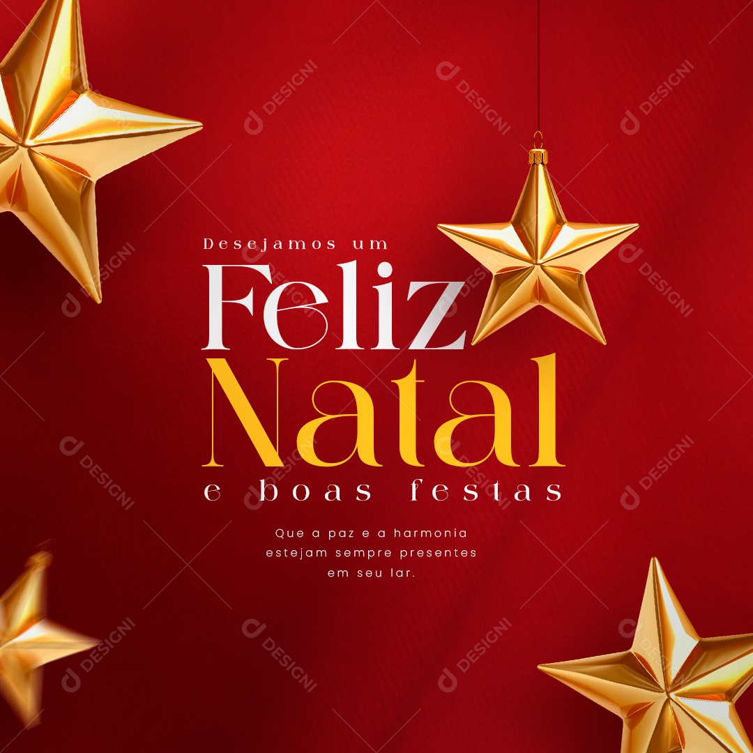 Feliz Natal 25 de Dezembro Social Media PSD Editável