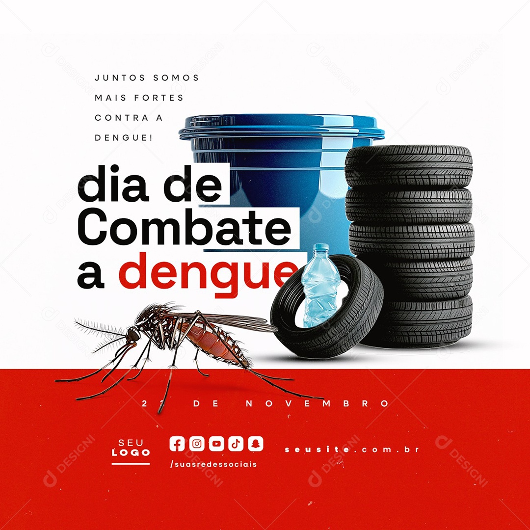 Social Media Dia de Combate a Dengue 23 de Novembro PSD Editável