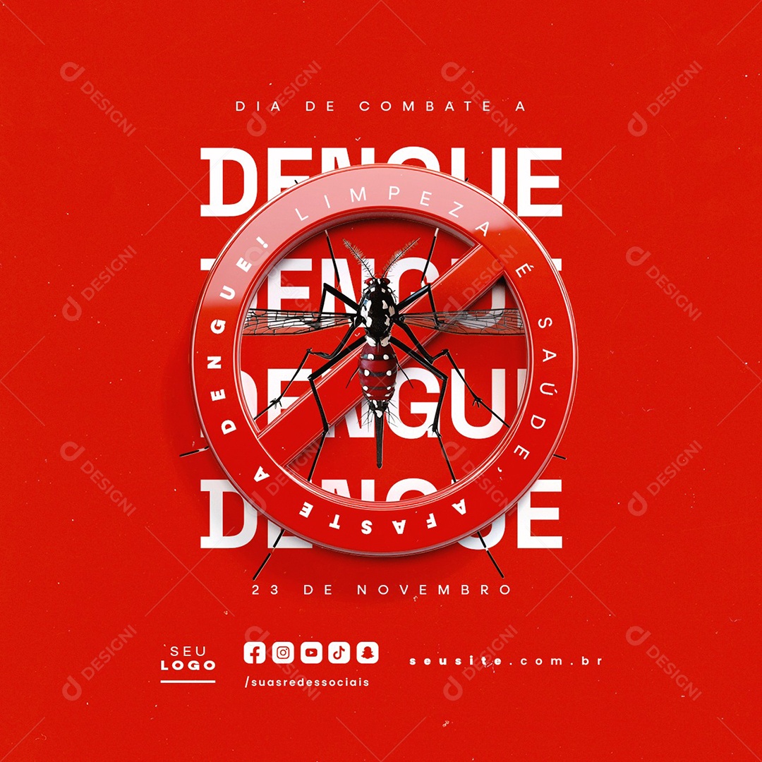 Dia de Combate a Dengue 23 de Novembro Social Media PSD Editável