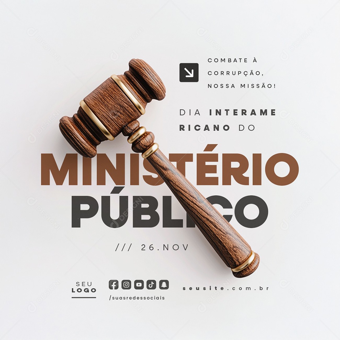 Social Media Dia Interamericano do Ministério Público 26 de Novembro PSD Editável