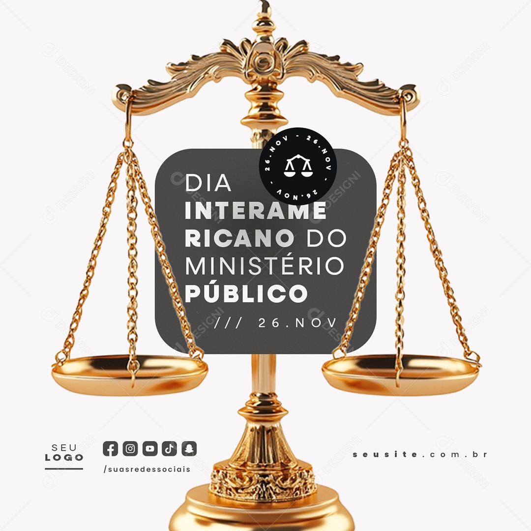 Social Media Dia Interamericano do Ministério Público 26 de Novembro PSD Editável