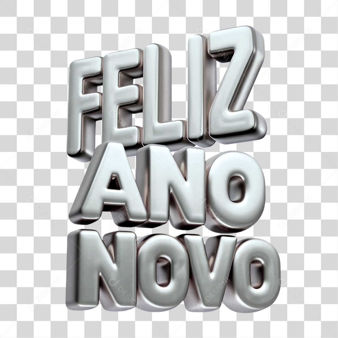 Selo 3D Feliz Ano Novo Para Composição PNG PNG Transparente