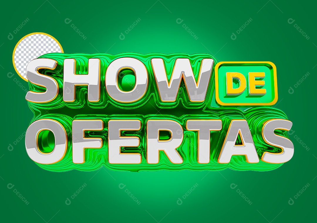 Show de Ofertas Selo 3D para Composição PSD