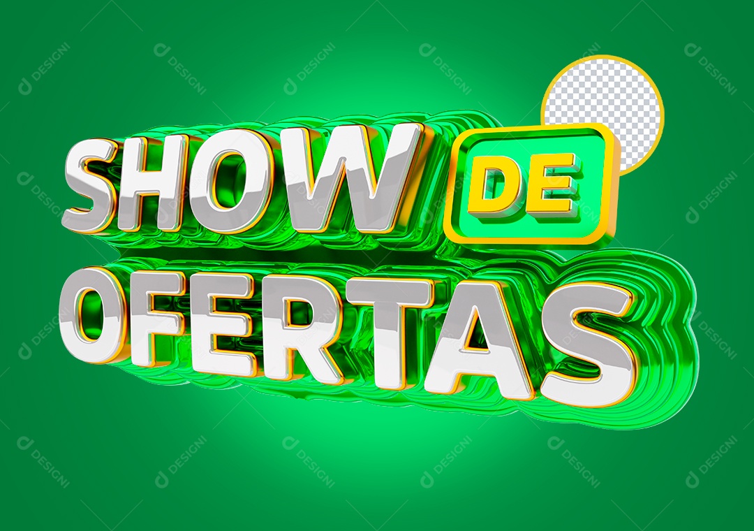 Show de Ofertas Selo 3D para Composição PSD