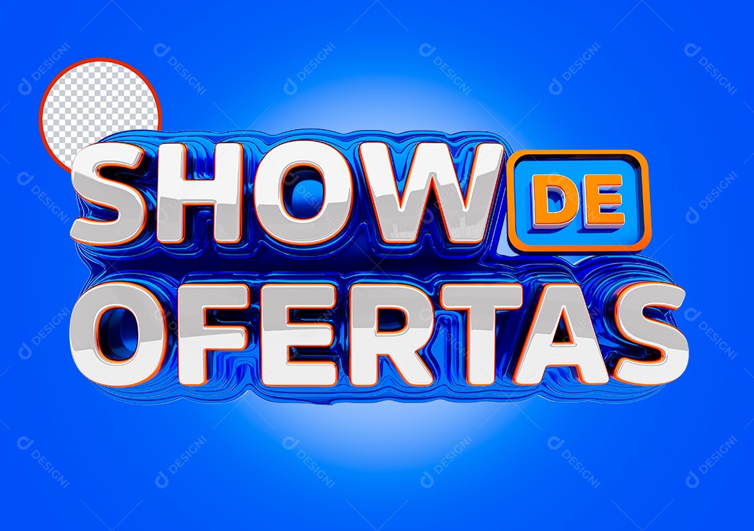 Show de Ofertas Selo 3D para Composição PSD