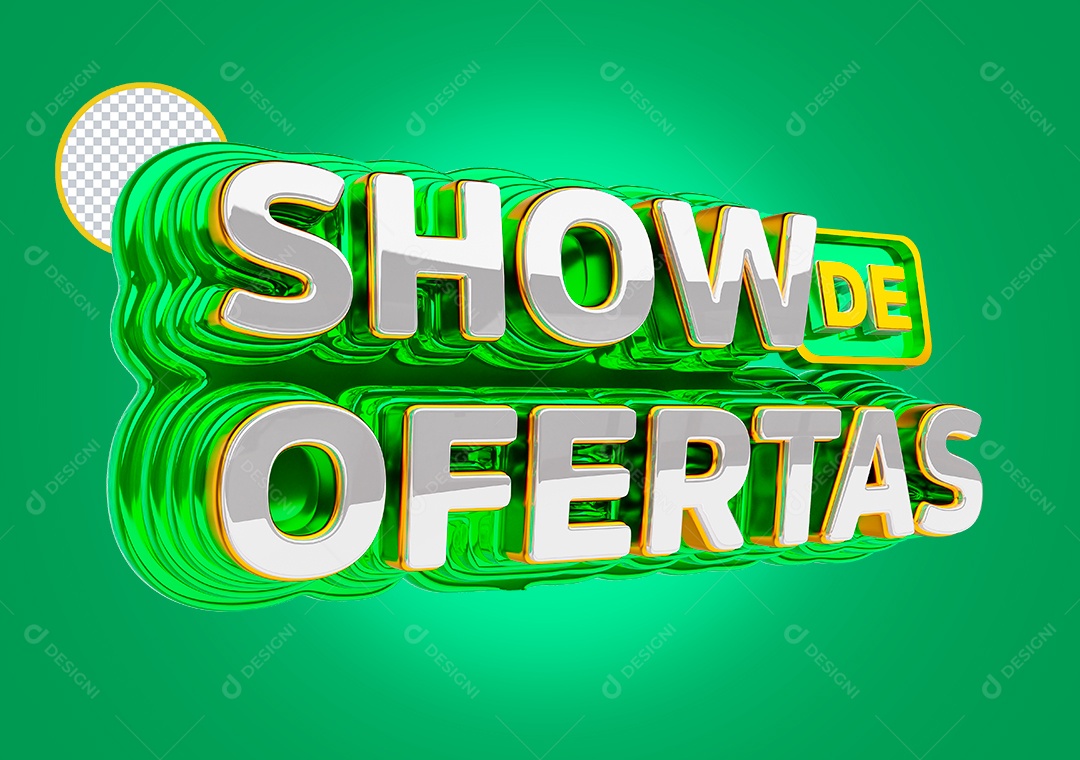 Show de Ofertas Selo 3D para Composição PSD