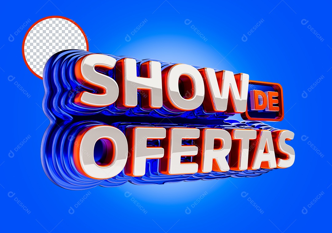 Show de Ofertas Selo 3D para Composição PSD