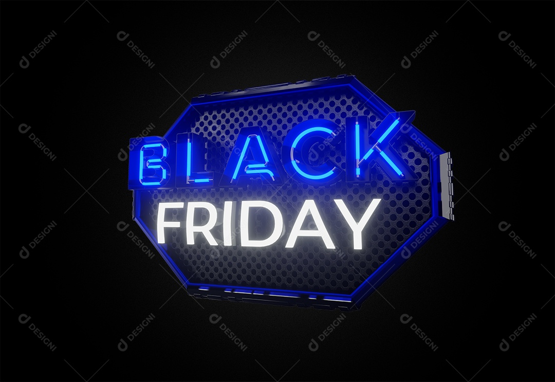 Black Friday Selo 3D para Composição PSD