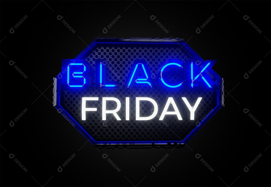 Selo3D Black Friday Elemento 3D para Composição PSD