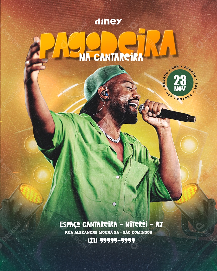 Flyer Pagodeira na Cantareira Social Media PSD Editável