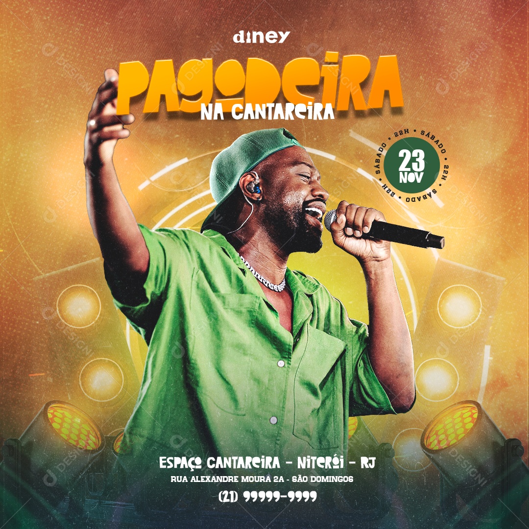 Flyer Pagodeira na Cantareira Social Media PSD Editável