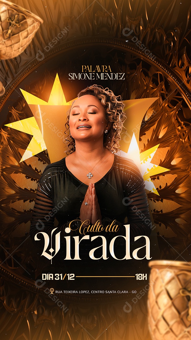 Story Social Media Gospel Culto da Viarada PSD Editável