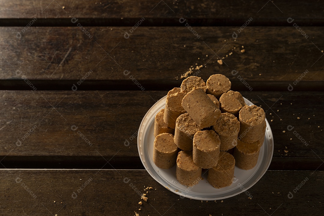 Tampa com muitas paçocas deliciosas