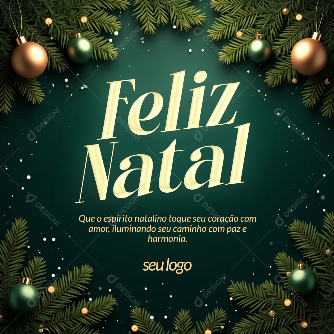 Feliz Natal 25 de Dezembro Social Media PSD Editável