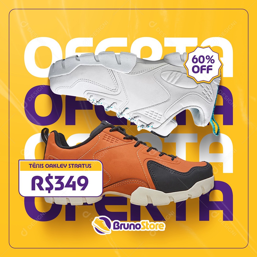 Loja de Calçados Tênis Oakley Stratus Social Media PSD Editável