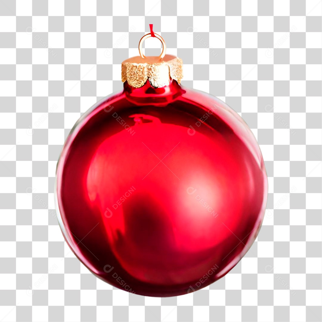 Elemento 3D Enfeite de Natal PNG Transparente