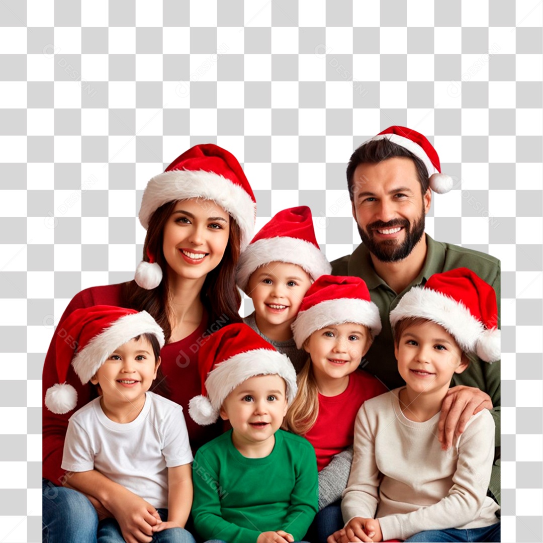 3D Element Family Christmas PNG Transparent