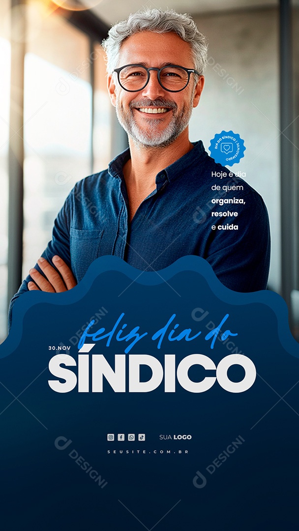 Story Feliz Dia do Síndico 30 de Novembro Social Media PSD Editáve