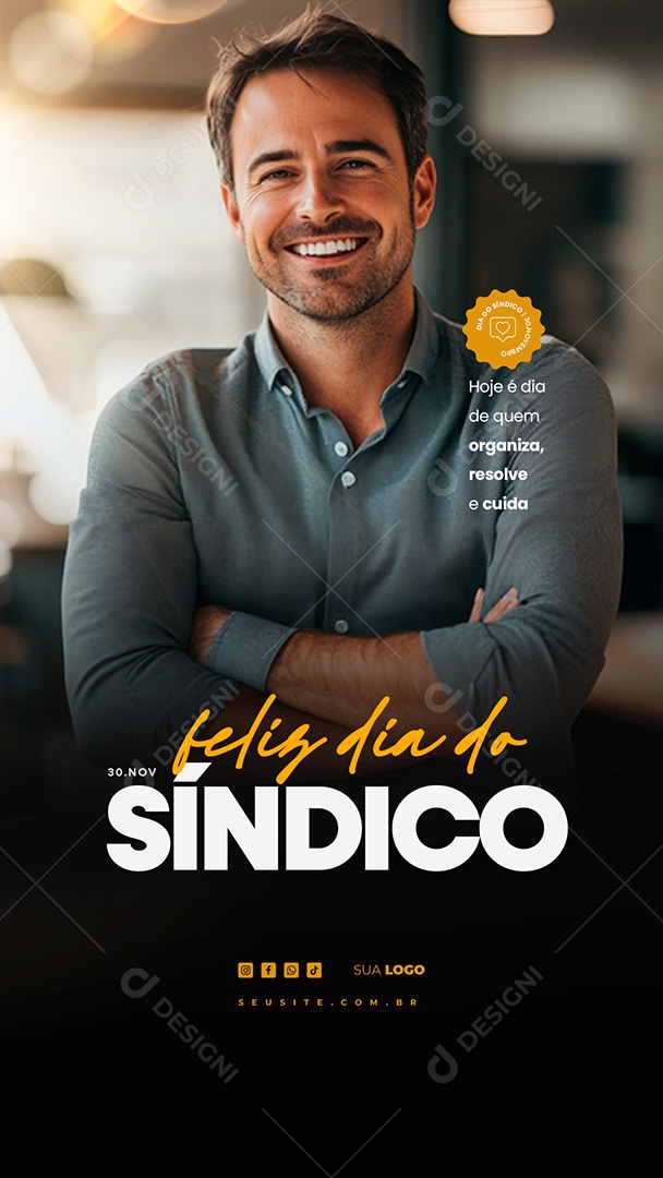Story Dia do Síndico 30 de Novembro Social Media PSD Editáve