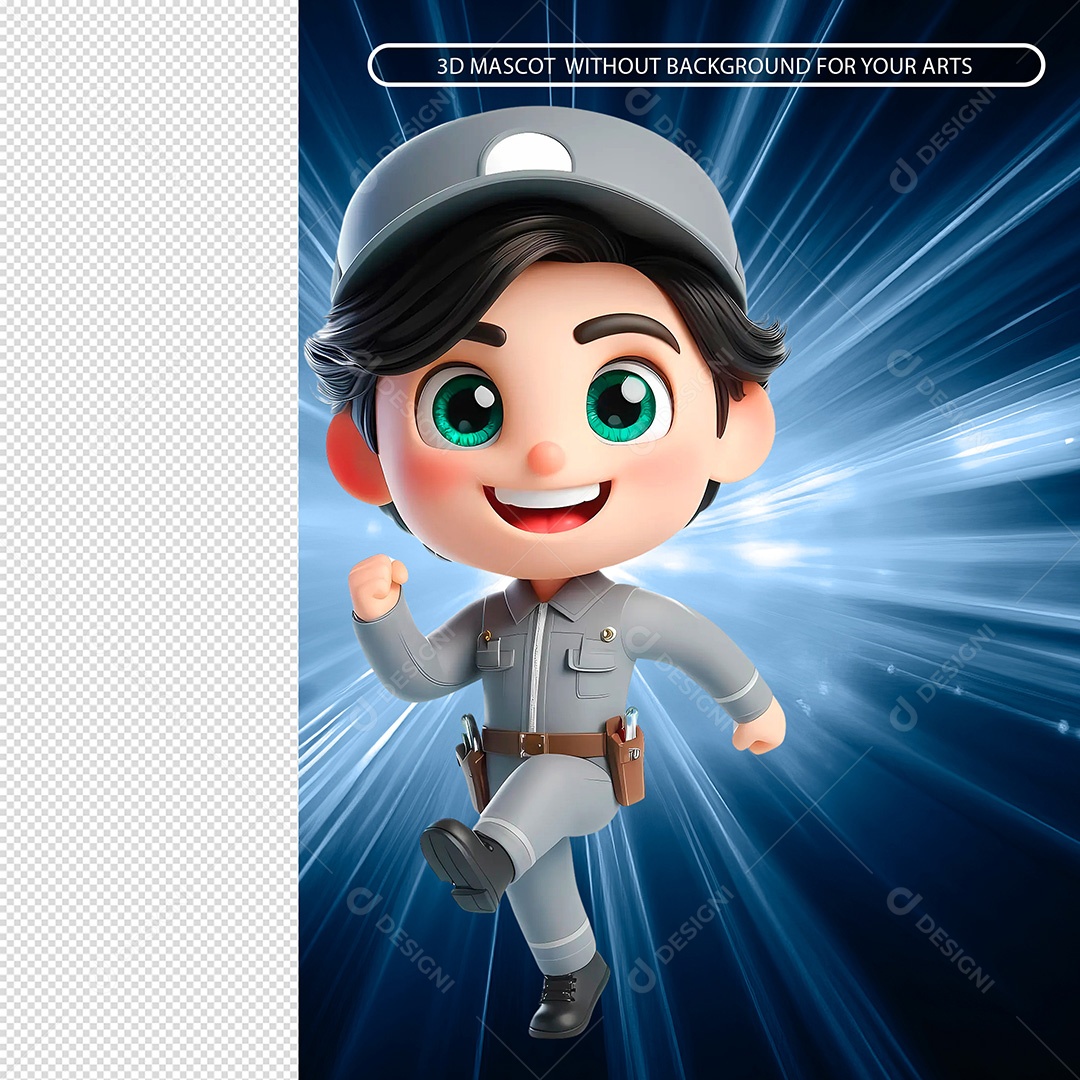 Mestre de Obras Elemento 3D Para Composição PSD