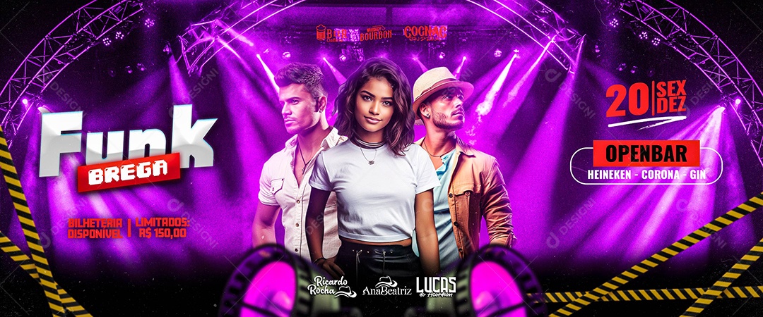 Carrossel Flyer Funk Brega Social Media PSD Editável