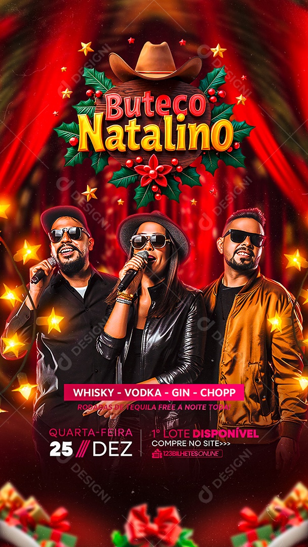 Story Flyer Natalino Buteco Natalino Social Media PSD Editável