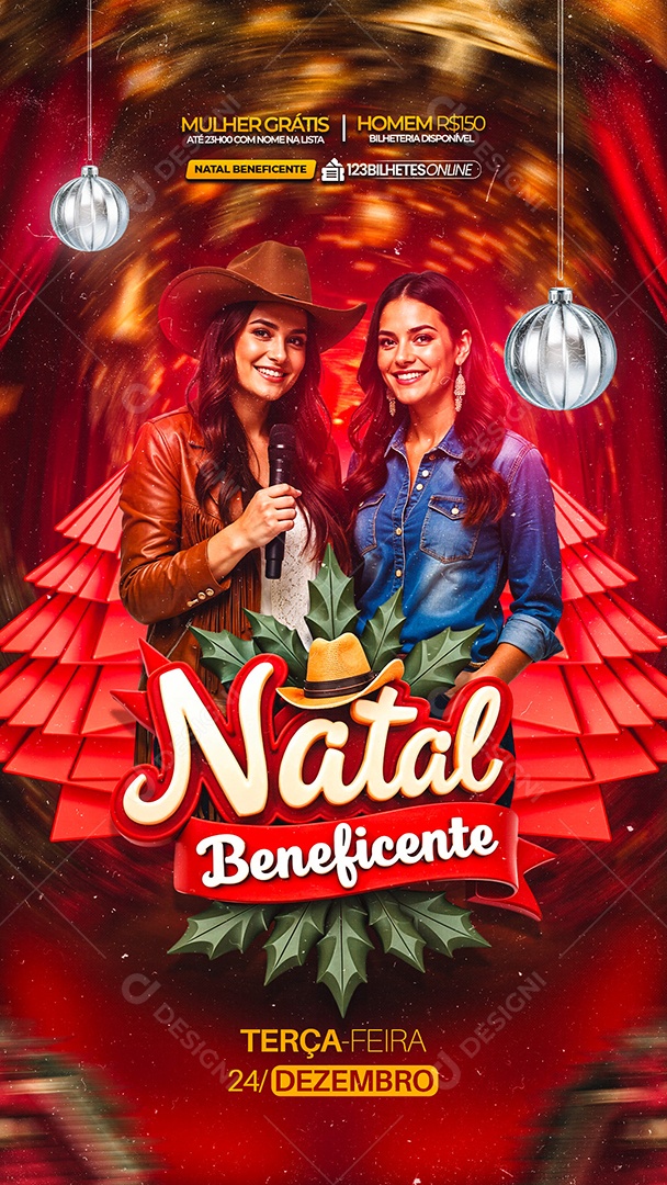Story Flyer Natalino Natal Beneficente Social Media PSD Editável