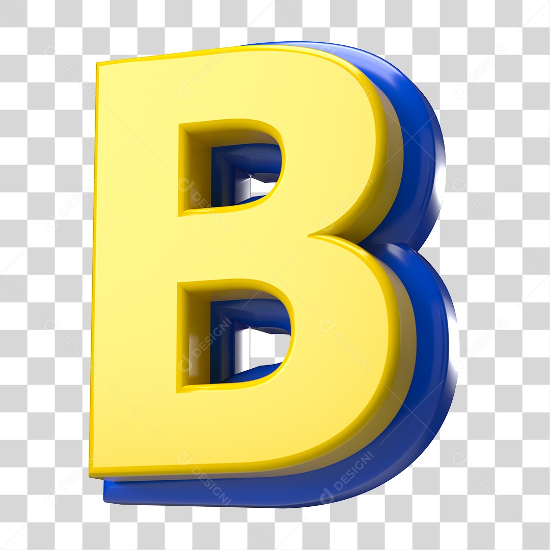Elemento 3D Alfabeto Letra B Letras PNG Transparente