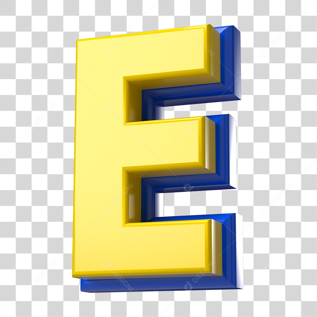 Elemento 3D Alfabeto Letra E Letras PNG Transparente