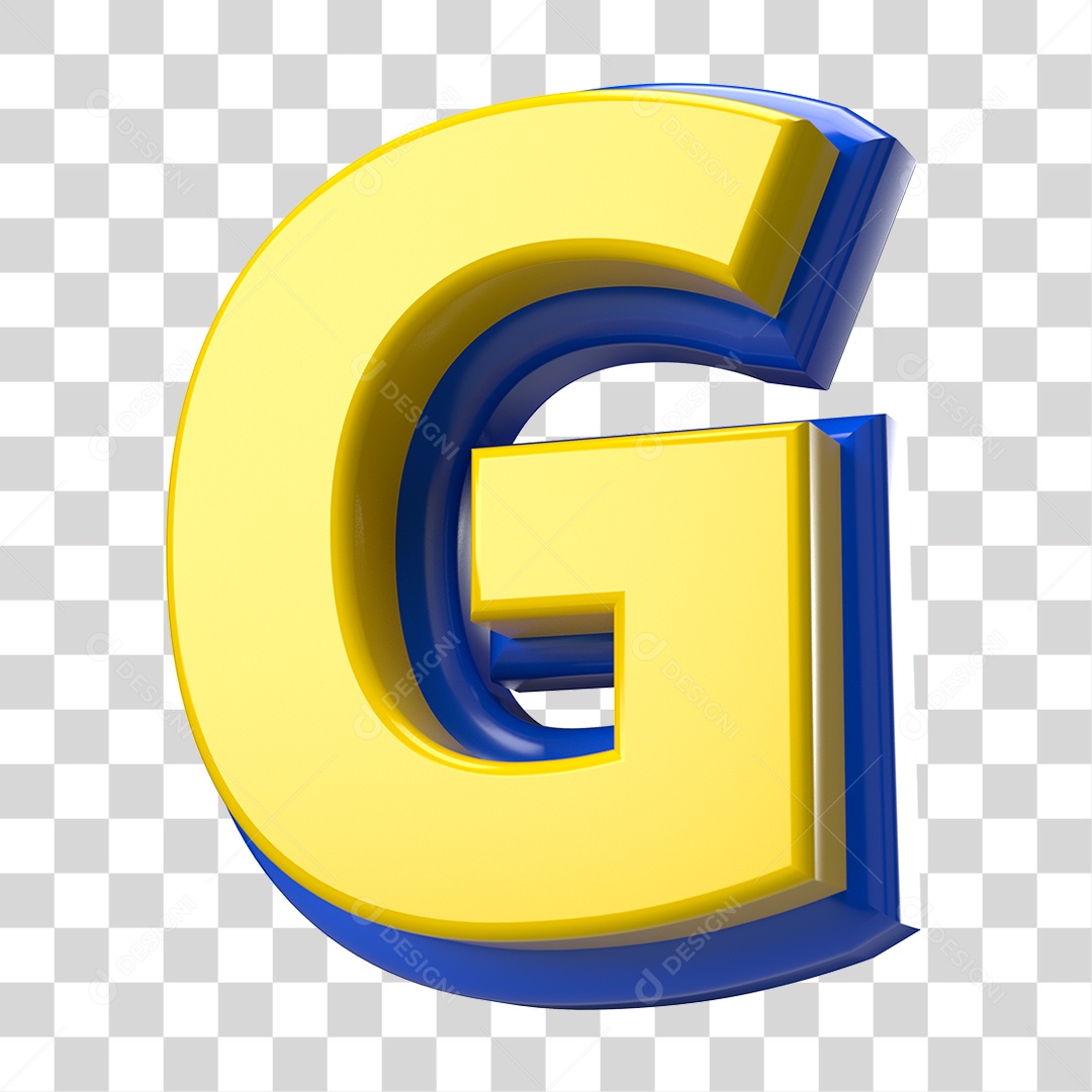 Elemento 3D Alfabeto Letra G Letras PNG Transparente