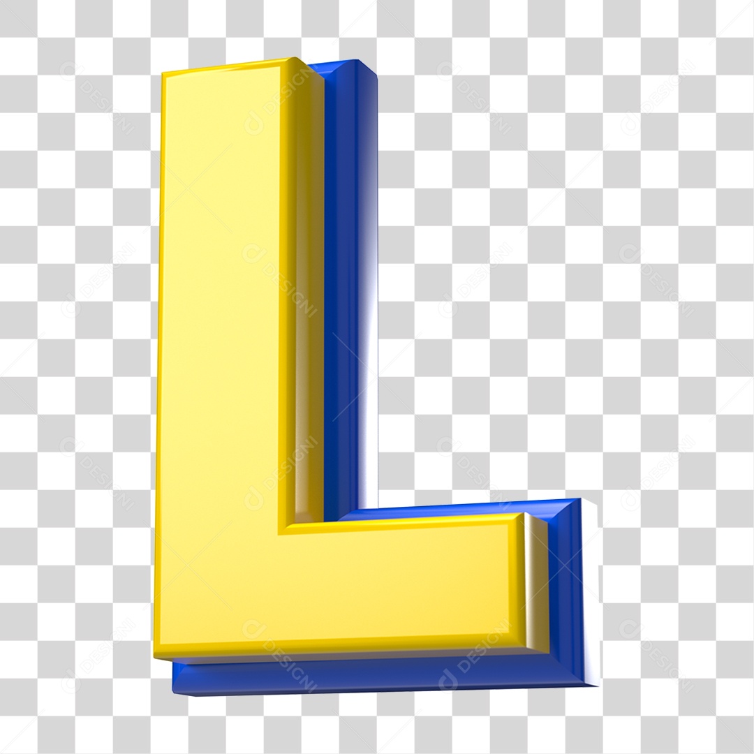Elemento 3D Alfabeto Letra L Letras PNG Transparente