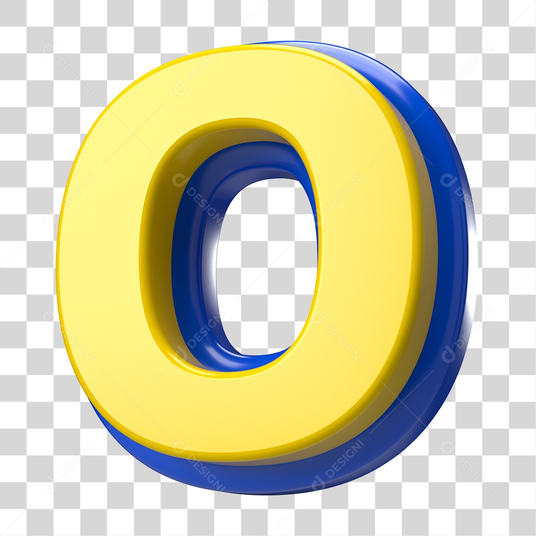 Elemento 3D Alfabeto Letra O Letras PNG Transparente