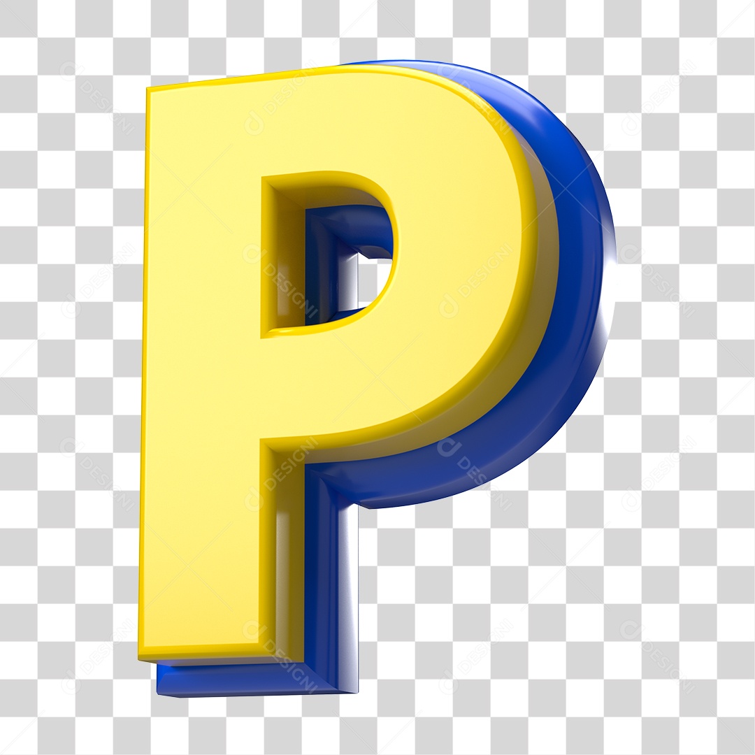 Elemento 3D Alfabeto Letra P Letras PNG Transparente