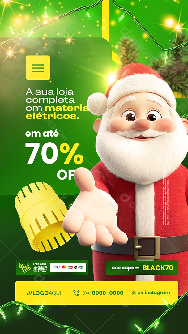 Story A Sua Loja Completa Em Materiais Elétricos Social Media PSD Editável