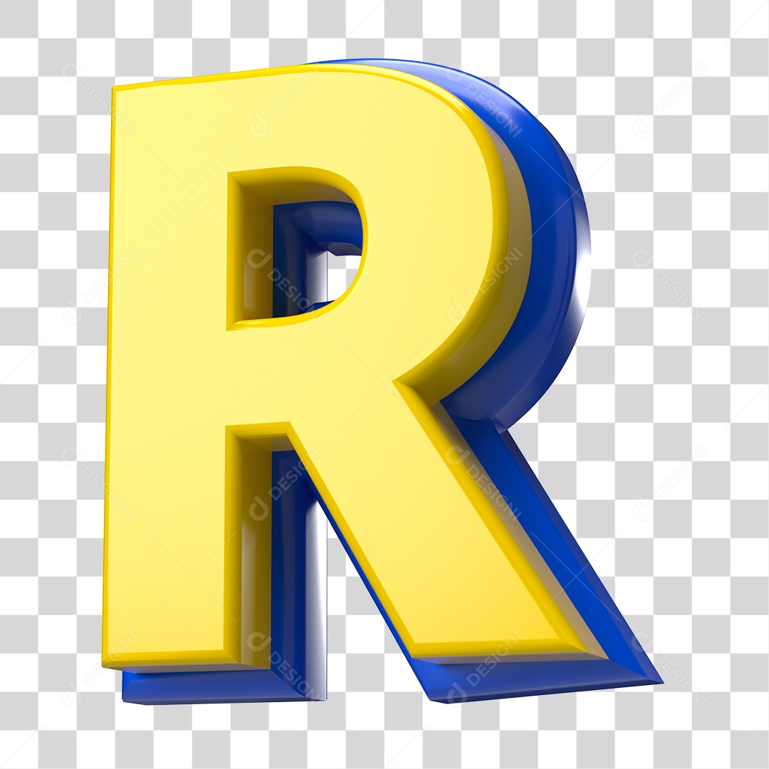 Elemento 3D Alfabeto Letra R Letras PNG Transparente