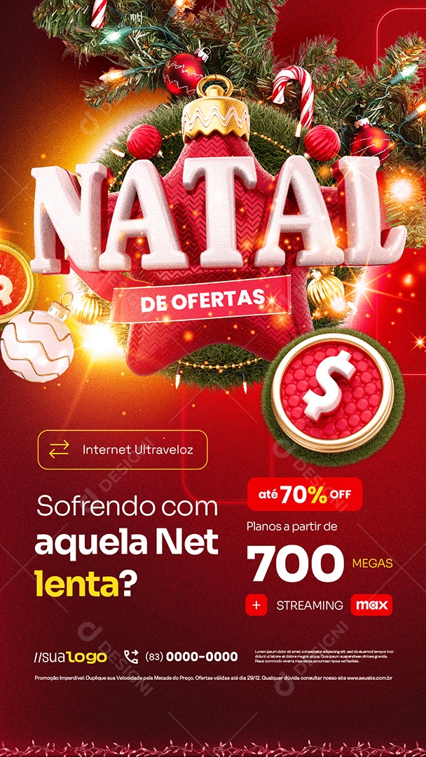 Story Internet Natal de Ofertas Social Media PSD Editável
