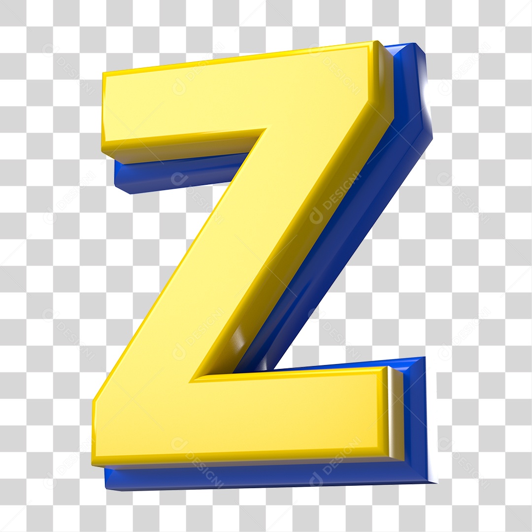 Elemento 3D Alfabeto Letra Z Letras PNG Transparente